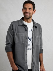 Weird Fish Grey Fingask Loopback Shirt - Image 3 of 8