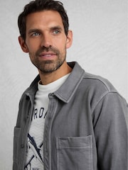 Weird Fish Grey Fingask Loopback Shirt - Image 4 of 8