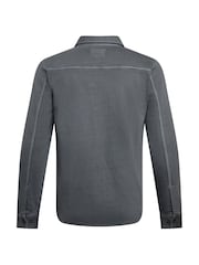 Weird Fish Grey Fingask Loopback Shirt - Image 8 of 8