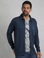 Weird Fish Blue Fingask Loopback Shirt - Image 1 of 6