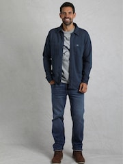 Weird Fish Blue Fingask Loopback Shirt - Image 3 of 6