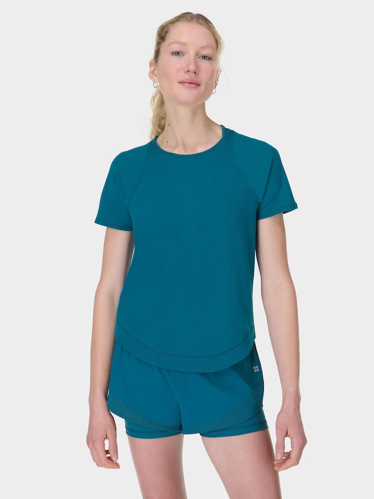 Sweaty Betty Blue Breathe Easy T-Shirt - Image 1 of 6