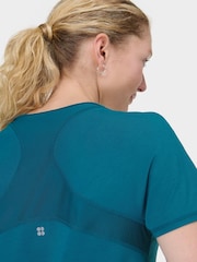 Sweaty Betty Blue Breathe Easy T-Shirt - Image 2 of 6