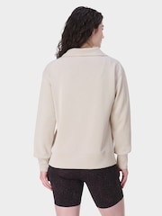 Sweaty Betty Brown Sand Wash Half Zip Longline Sweatshirt - Image 2 of 7