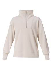 Sweaty Betty Brown Sand Wash Half Zip Longline Sweatshirt - Image 7 of 7
