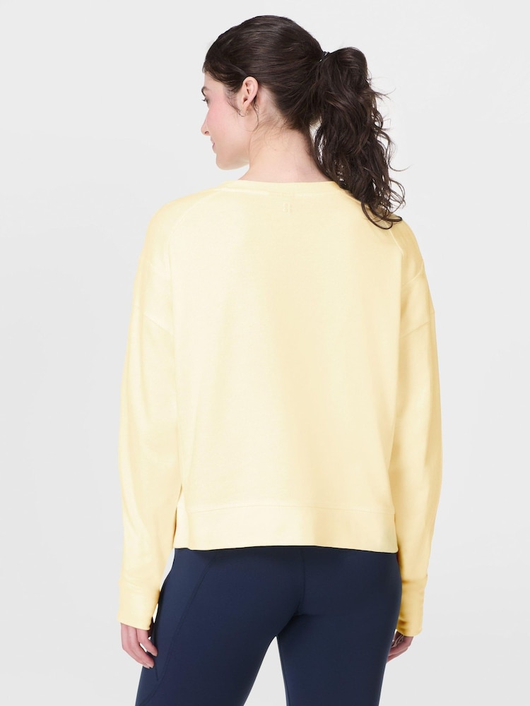 Sweaty Betty Yellow After Class Crop Sweatshirt - Image 2 of 7