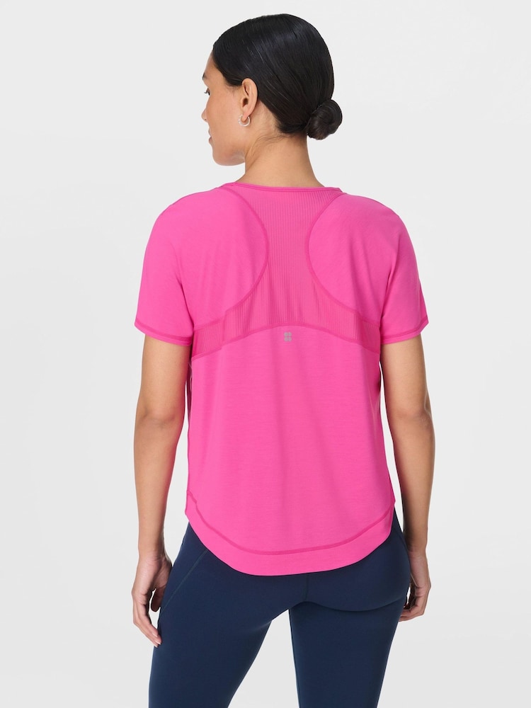 Sweaty Betty Pink Breathe Easy T-Shirt - Image 2 of 7