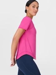 Sweaty Betty Pink Breathe Easy T-Shirt - Image 4 of 7