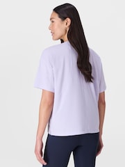 Sweaty Betty Heather Purple Soft Flow Studio T-Shirt - Image 2 of 7