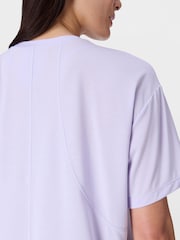 Sweaty Betty Heather Purple Soft Flow Studio T-Shirt - Image 6 of 7