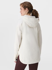 Sweaty Betty White Escape Luxe Fleece Crew Neck Hoodie - Image 2 of 7