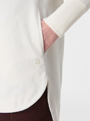 Sweaty Betty White Escape Luxe Fleece Crew Neck Hoodie - Image 5 of 7