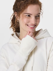 Sweaty Betty White Escape Luxe Fleece Crew Neck Hoodie - Image 6 of 7