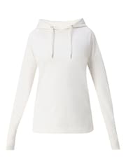 Sweaty Betty White Escape Luxe Fleece Crew Neck Hoodie - Image 7 of 7