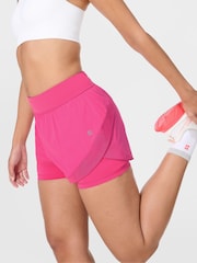 Sweaty Betty Pink Tempo Run Shorts - Image 4 of 8