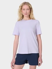 Sweaty Betty Purple Essential Crew Neck T-Shirt - Image 1 of 7
