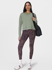 Sweaty Betty Green After Class Crop Sweatshirt - Image 4 of 7