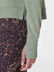 Sweaty Betty Green After Class Crop Sweatshirt - Image 5 of 7