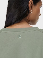 Sweaty Betty Green After Class Crop Sweatshirt - Image 6 of 7