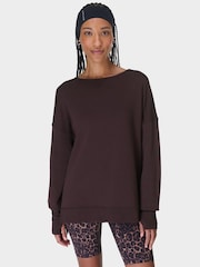 Sweaty Betty Brown After Class Cross Back Sweatshirt - Image 1 of 6