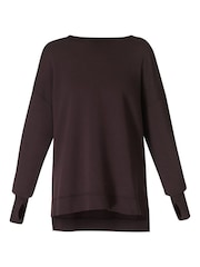 Sweaty Betty Brown After Class Cross Back Sweatshirt - Image 6 of 6