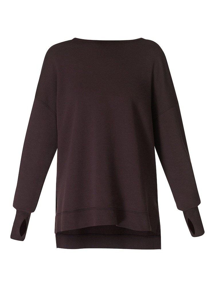 Sweaty Betty Brown After Class Cross Back Sweatshirt - Image 6 of 6
