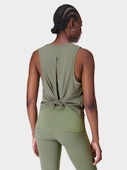 Sweaty Betty Green Soft Flow 2-In-1 Bra Tank - Image 2 of 9
