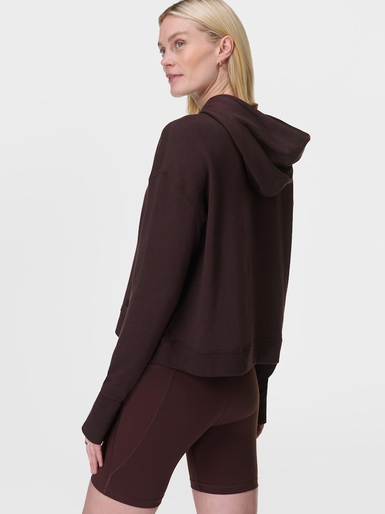 Sweaty Betty Brown After Class Hoodie - Image 3 of 7