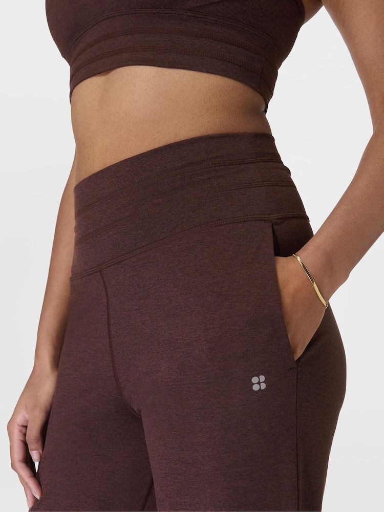 Sweaty Betty Brown 29 inch inside seam Gaia Marl Performance Yoga Joggers - Image 5 of 6