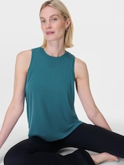 Sweaty Betty Blue Soft Flow Studio Tank Top - Image 1 of 7