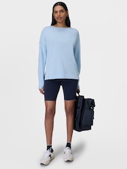 Sweaty Betty Blue After Class Cross Back Sweatshirt - Image 4 of 7