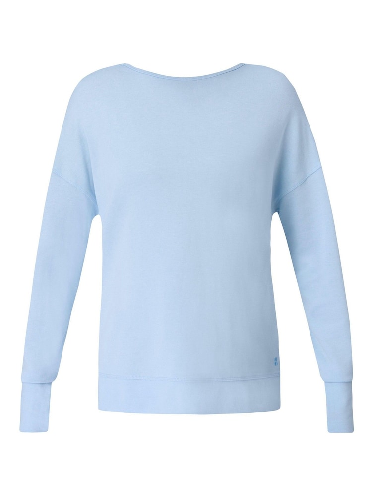 Sweaty Betty Blue After Class Cross Back Sweatshirt - Image 7 of 7
