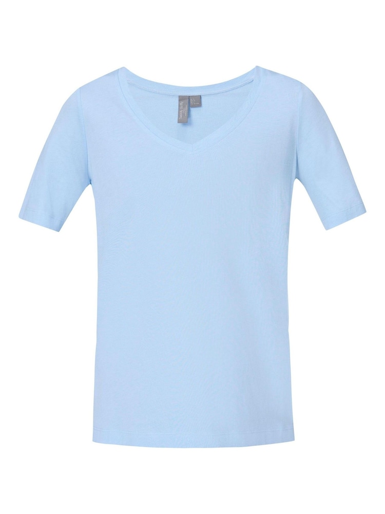 Sweaty Betty Blue Essential V-Neck T-Shirt - Image 7 of 7