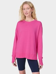 Sweaty Betty Pink After Class Longline Sweatshirt - Image 1 of 7