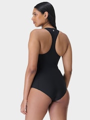 Sweaty Betty Black Tide Zip Through Performance Swimsuit - Image 2 of 6