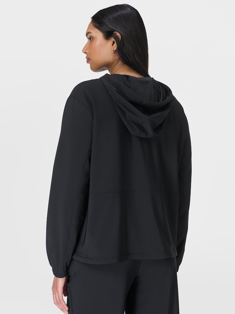 Sweaty Betty Black Explorer Zip Through Midlayer Hoodies - Image 2 of 7 Sweaty Betty Black Explorer Zip Through Midlayer Hoodies - Image 2 of 7