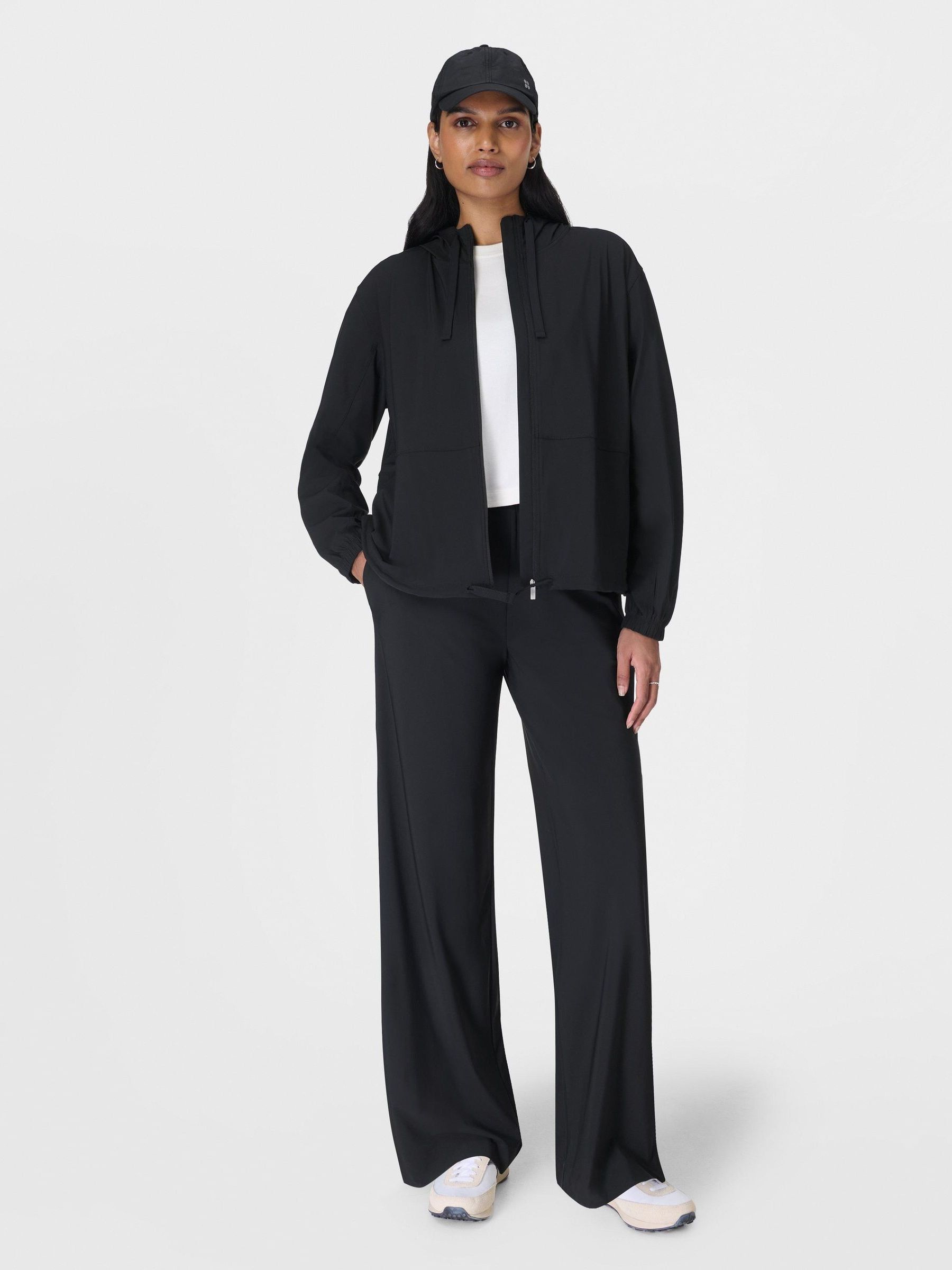 Buy Sweaty Betty Black Explorer Zip Through Midlayer Hoodies from