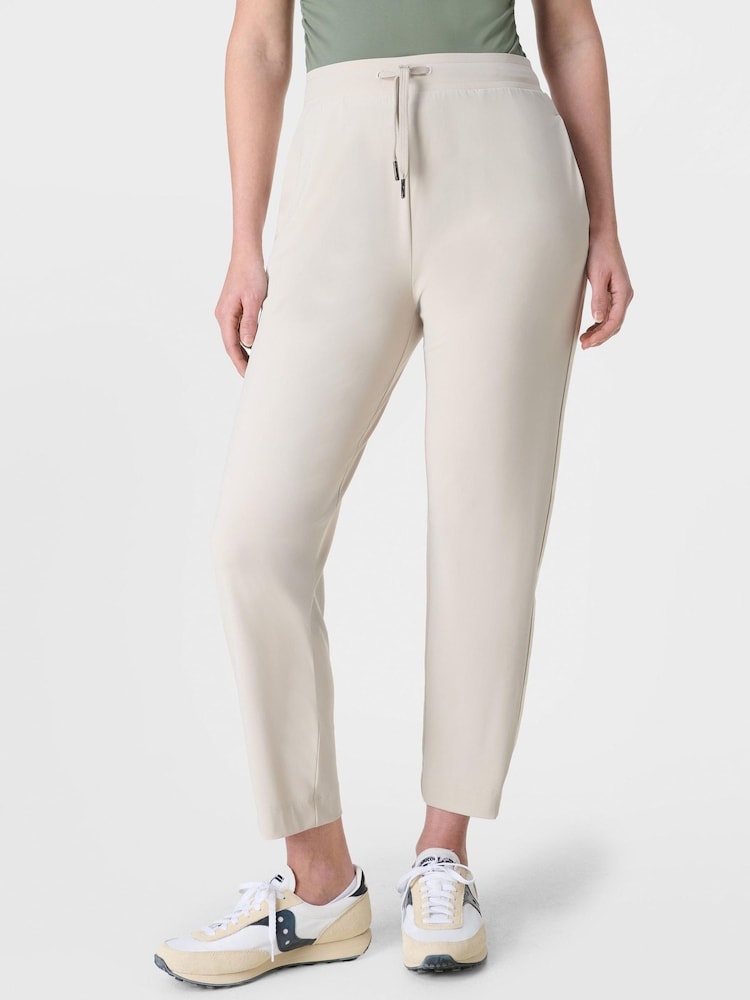 Sweaty Betty Cream 25 inch inside seam Explorer Side Stripe 25" Trousers - Image 2 of 7
