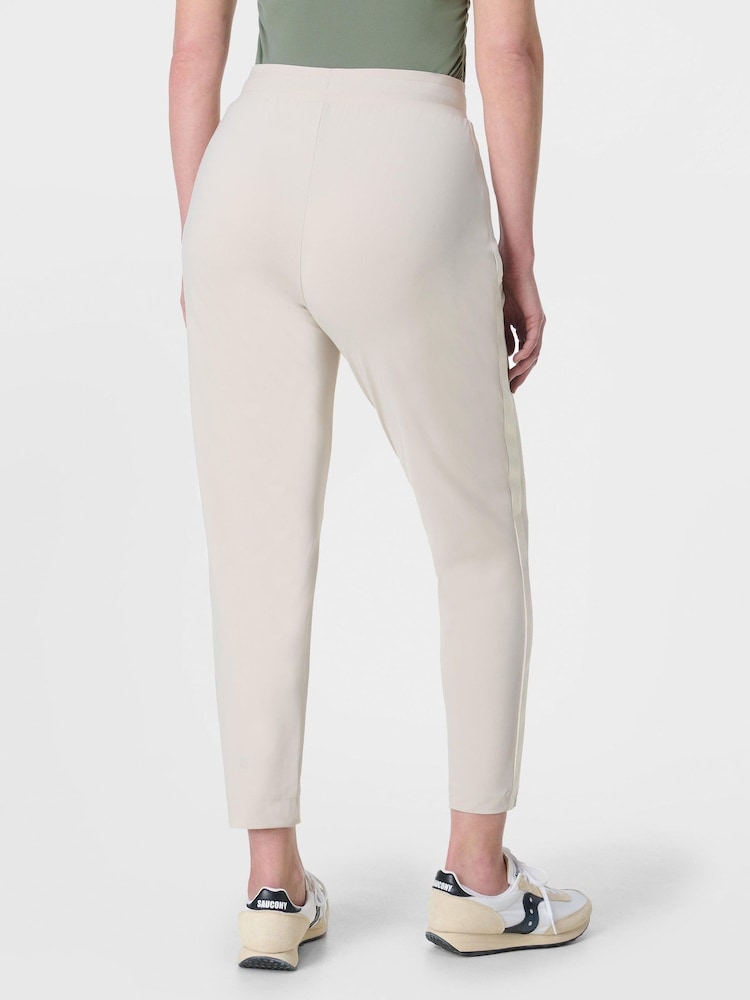 Sweaty Betty Cream 25 inch inside seam Explorer Side Stripe 25" Trousers - Image 3 of 7