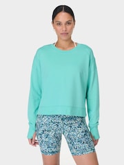 Sweaty Betty Blue After Class Crop Sweatshirt - Image 1 of 7