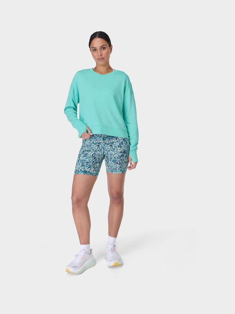 Sweaty Betty Blue After Class Crop Sweatshirt - Image 3 of 7