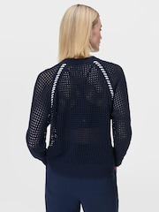 Sweaty Betty Blue Tides High Whipstitch 100% Cotton Jumper - Image 2 of 6