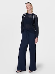 Sweaty Betty Blue Tides High Whipstitch 100% Cotton Jumper - Image 3 of 6