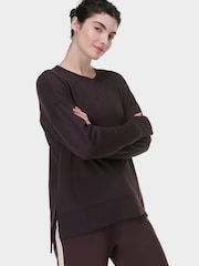 Sweaty Betty Brown After Class Longline Sweatshirt - Image 3 of 8