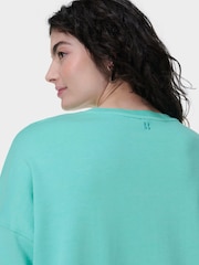 Sweaty Betty Sea Spray Blue After Class Longline Sweatshirt - Image 3 of 7
