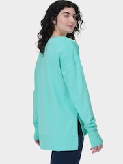 Sweaty Betty Sea Spray Blue After Class Longline Sweatshirt - Image 6 of 7