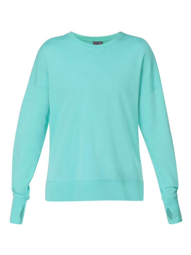 Sweaty Betty Sea Spray Blue After Class Longline Sweatshirt - Image 7 of 7