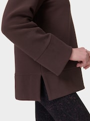 Sweaty Betty Brown Peaceful Ribbed Sweatshirt - Image 4 of 7