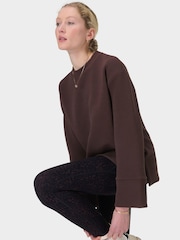Sweaty Betty Brown Peaceful Ribbed Sweatshirt - Image 5 of 7
