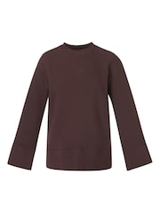 Sweaty Betty Brown Peaceful Ribbed Sweatshirt - Image 7 of 7